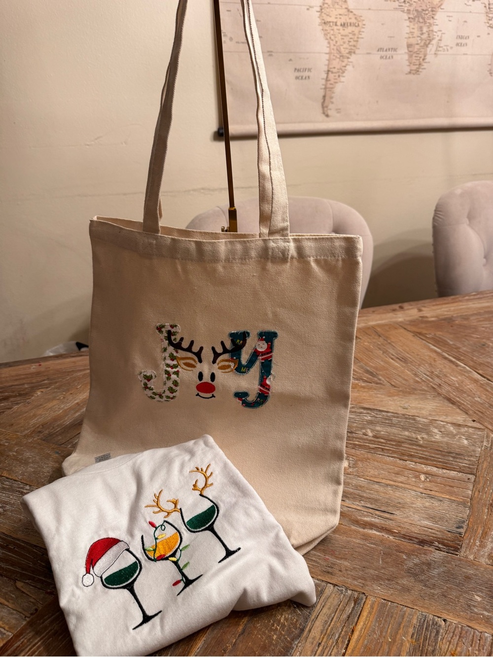 Christmas Tote with T shirt